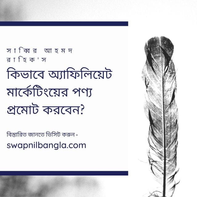 কিভাবে অ্যাফিলিয়েট মার্কেটিংয়ের পণ্য প্রমোট করবেন?