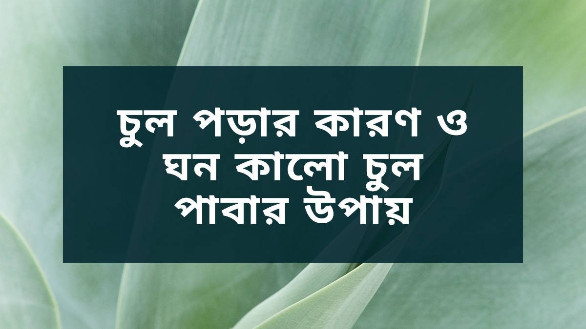 চুল পড়ার কারণ ও ঘন কালো চুল পাবার উপায়