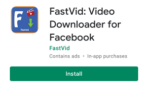 FastVId - ফেসবুক ভিডিও ডাউনলোড করার অ্যাপস